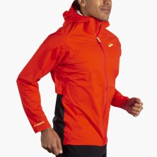 Chaqueta impermeable Brooks High Point hombre Cherry tomato/Phantom grey