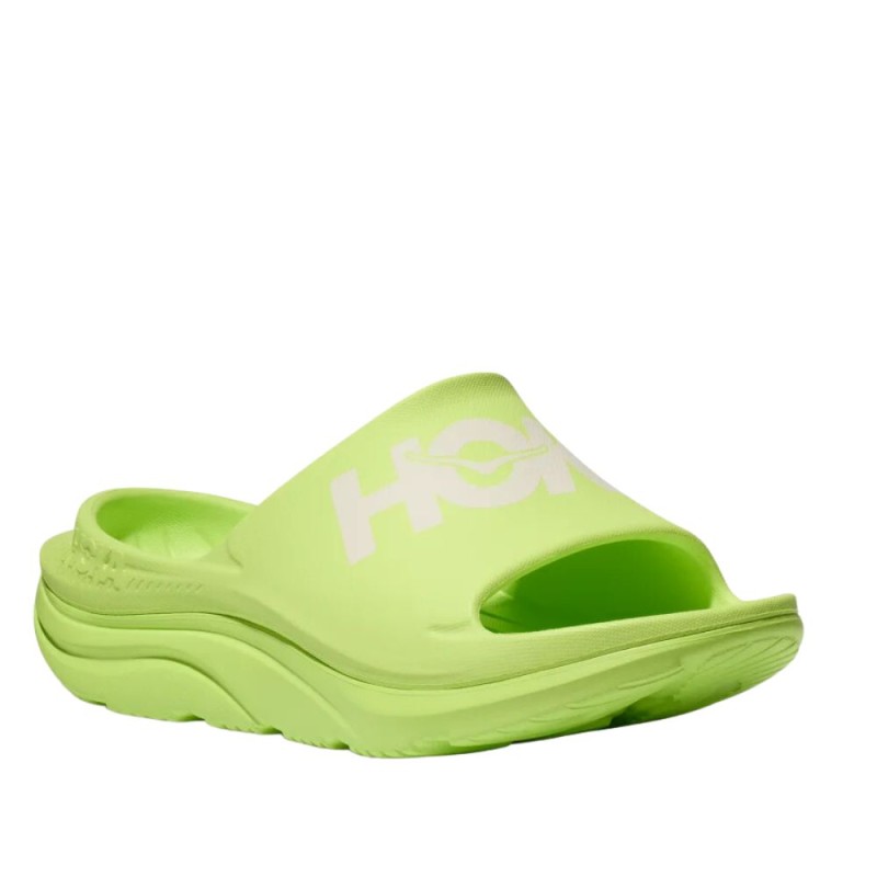 Sandalias Hoka Ora Athletic Slide Lettuce/White