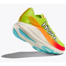 Zapatillas Hoka U Rocket X 2 Lettuce/Solar Flare suela