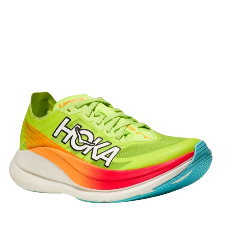 Zapatillas Hoka U Rocket X 2 Lettuce/Solar Flare