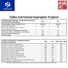 Nutrinovex Suproplex Recovery 3.1 Tropical tabla nutricional