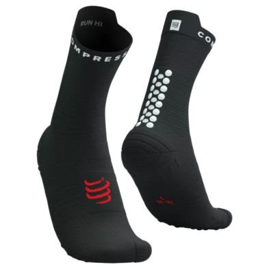 Calcetines Compressport Pro Racing V4.0 Run High negro blanco par