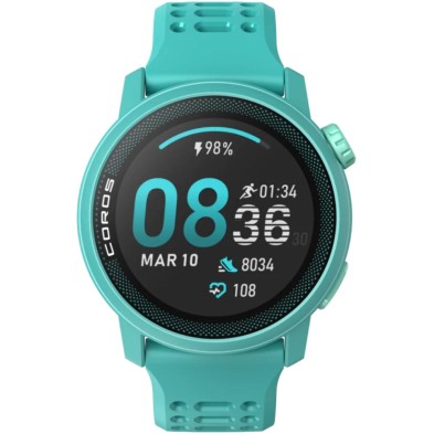 Reloj Deportivo GPS Coros PACE 3 correa silicona Esmeralda frontal