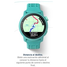 Reloj Deportivo GPS COROS PACE 3 correa silicona Esmeralda mapa