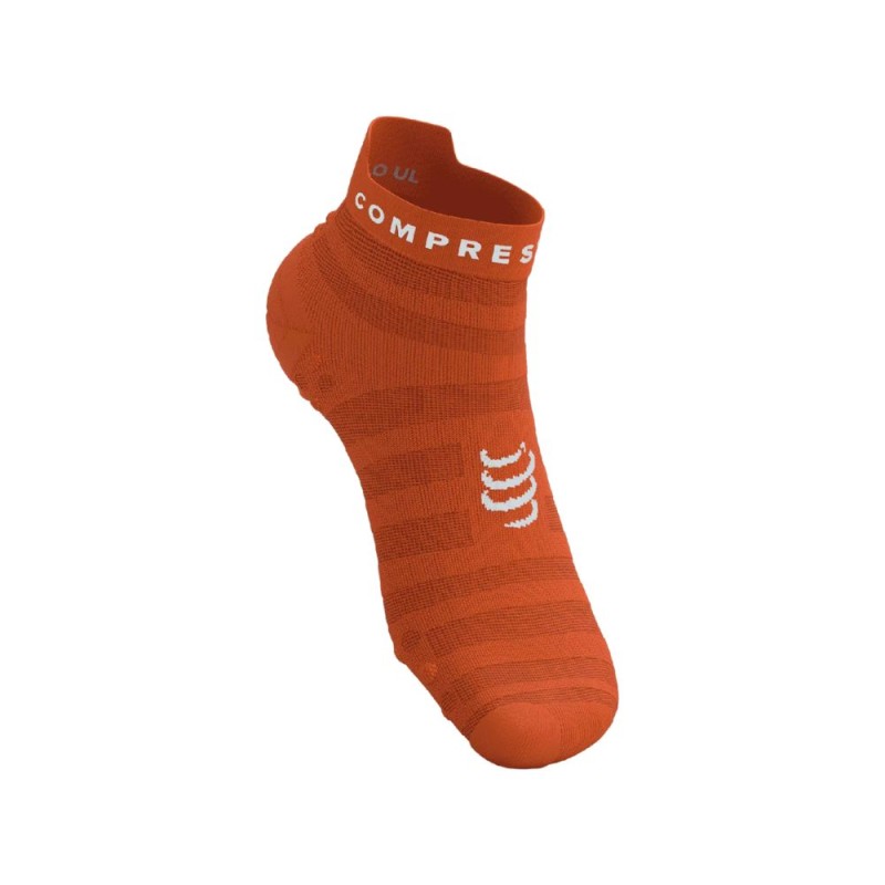 Calcetines Compressport Pro Racing v4.0 Ultralight Run Low Fire/White