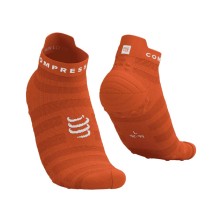 Calcetines Compressport Pro Racing v4.0 Ultralight Run Low fuego/blanco