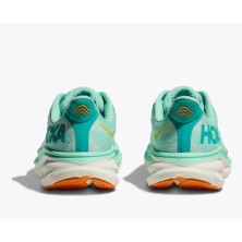 Zapatillas Hoka Clifton 9 mujer Seafoam/Aqua Breeze talones