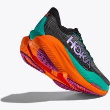 Zapatillas Hoka Mach X 2 hombre Negro naranja verde lila