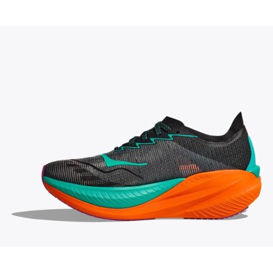 Zapatillas Hoka Mach X 2 hombre Black/Electric Aqua perfil interior