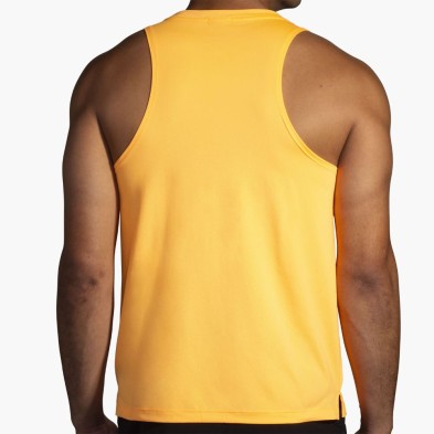 Camiseta tirantes Brooks Atmosphere Singlet 2.0 hombre Orange Pop espalda