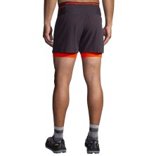 Short Brooks High Point 5" 2 en 1 2.0 hombre Phantom Grey/Cherry Tomato detrás