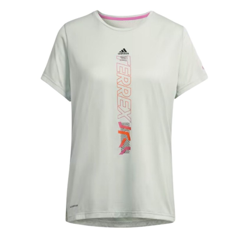 Camiseta manga corta Terrex Agravic Trail Running mujer verde adidas