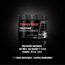 Creatina monohidrato Powder Creapure 300gr Black Line POWERBAR TABLA NUTRICIONAL