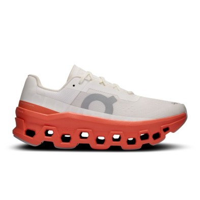 Zapatillas Cloudmonster Mujer White/Flame ON RUNNING