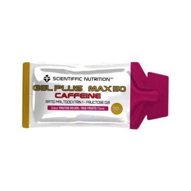 Gel energético Gel Plus Max 50 Cafeína Frutos Rojos scientiffic nutrition