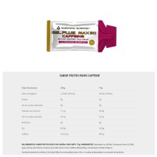 Gel energético Gel Plus Max 50 Cafeína Frutos Rojos scientiffic nutrition tabla nutricional