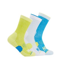 Calcetines media caña Hoka Crew Run Pack de 3 Diva Blue/Ice Water/Evening Primrose