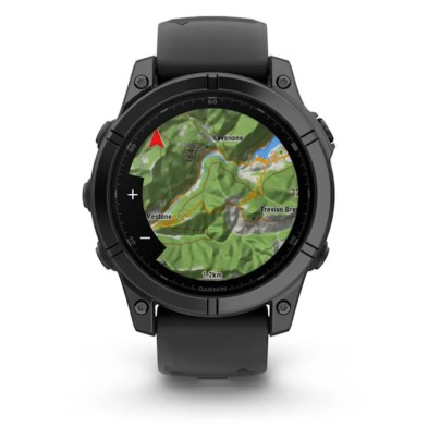 Reloj Multideporte Fenix E Amoled Edition 47mm Acero gris pizarra con Correa de silicona negra garmin