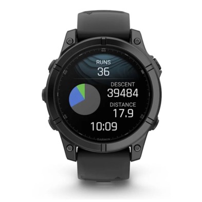 Reloj Multideporte Fenix E Amoled Edition 47mm Acero gris pizarra con Correa de silicona negra garmin