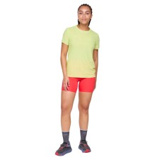 Camiseta M/corta Hoka Airolite Run mujer Lettuce amarillo