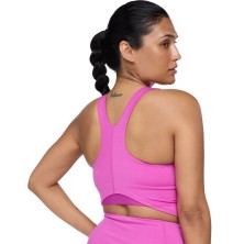 Sujetador deportivo Hoka Elaro Crop Bra Fuschia espalda cruzada