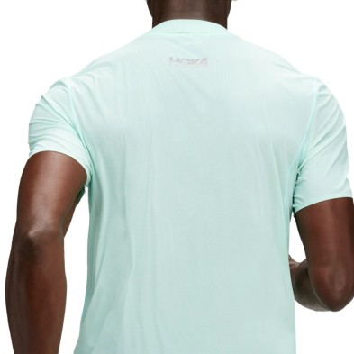 Camiseta M/corta Hoka Airolite Run hombre azul verde