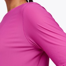 Camiseta Manga larga Hoka Airolite Run mujer Fucsia detalle tejido