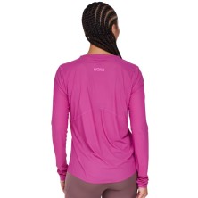 Camiseta Manga larga Hoka Airolite Run mujer rosa fucsia