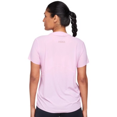 Camiseta Manga corta Hoka Airolite Run mujer rosa pastel