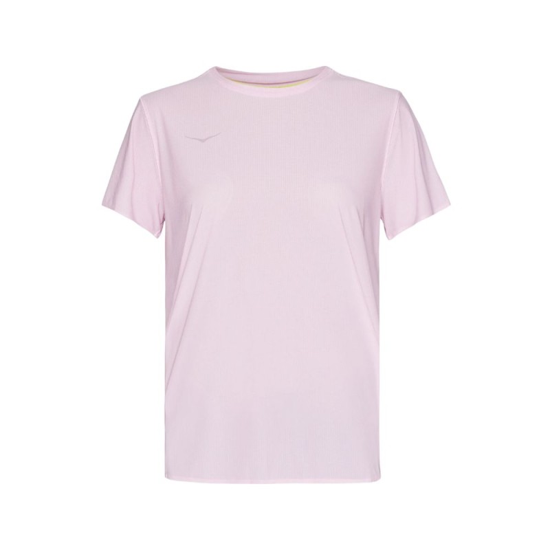 Camiseta Manga corta Hoka Airolite Run mujer Pink Twilight