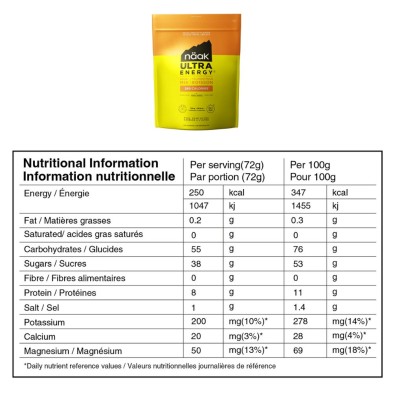 Mezcla para Bebida Ultra Energy 720g Melocotón naak