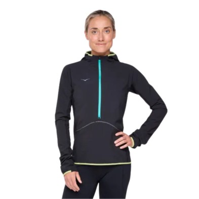 Chaqueta cortavientos Skyglow Half-Zip Mujer Black hoka