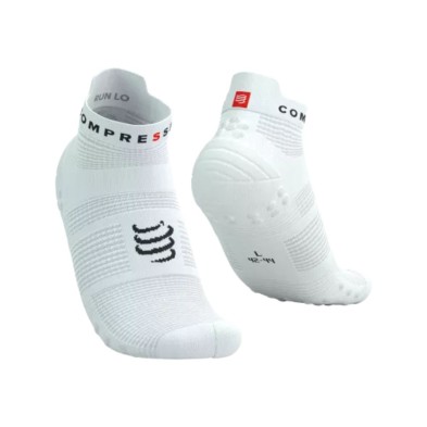 Calcetines Pro Racing V4.0 Run Low White / Black compressport