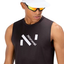 Camiseta sin mangas NNormal Race Tank hombre negra logo grande