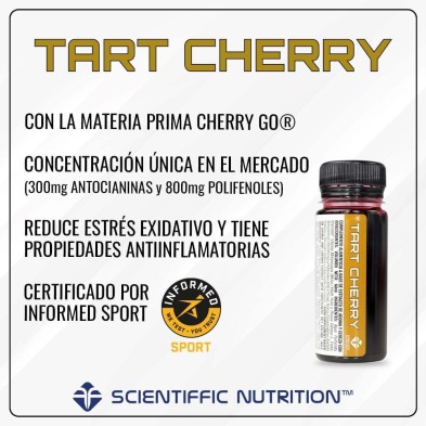 Scientiffic Nutrition Tart Cherry Shot vial 60 ml con Cherry Go