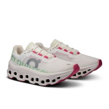 Zapatillas Cloudmonster Mujer White/Lima ON RUNNING