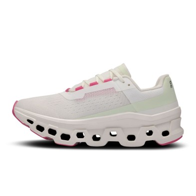 Zapatillas Cloudmonster Mujer White/Lima ON RUNNING