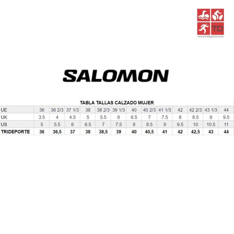 Tallas zapatillas salomon deals