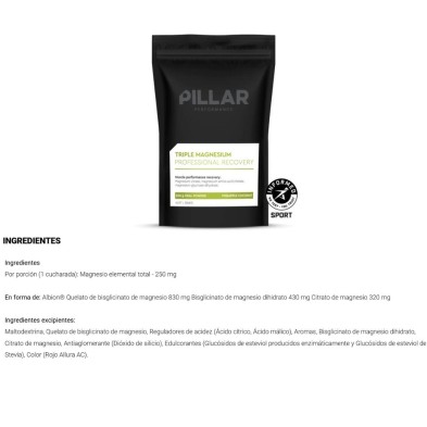 Pillar Performance Triple Magnesium Performance Recovery 200 gr Piña y Coco