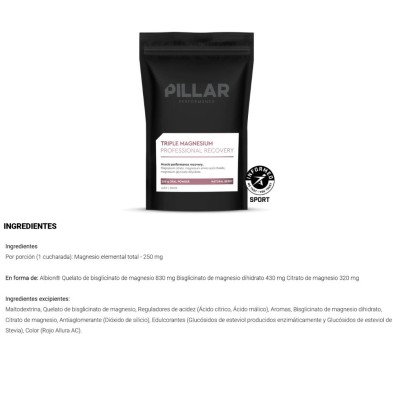 Pillar Performance Triple Magnesium Performance Recovery 200 gr Frutos del Bosque