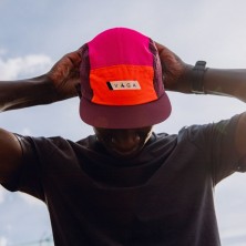 Gorra Running Team Vaga Feather Racing Cap burdeos / naranja fluorescente/ rosa fucsia