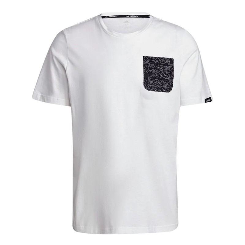 Camiseta manga corta Adidas Terrex Graphic Pocket Print Tee Hombre White