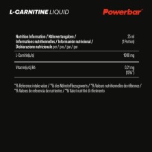 Powerbar L-Carnitina Black Line monodosis 25ml información nutricional