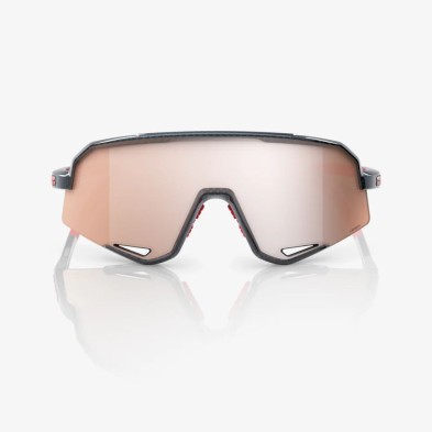 Gafas 100% Slendale Gloss Carbon Fiber/Hiper Crimson/Silver Mirror pantalla