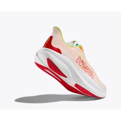 Zapatillas Hoka Mach 6 hombre blanco naranja rojo