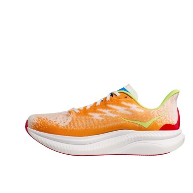 Zapatillas Hoka Mach 6 hombre White/Solar flare perfil interior