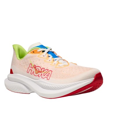 Zapatillas Hoka Mach 6 hombre White/Solar flare