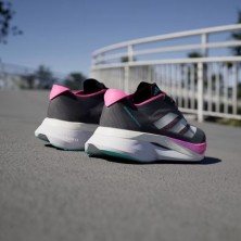 Zapatillas Adidas Adizero Boston 12 Mujer Grey Five/Crystal Jade/Lucid Pink talones