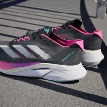 Zapatillas Adidas Adizero Boston 12 Mujer Grey Five/Crystal Jade/Lucid Pink  drop 6mm