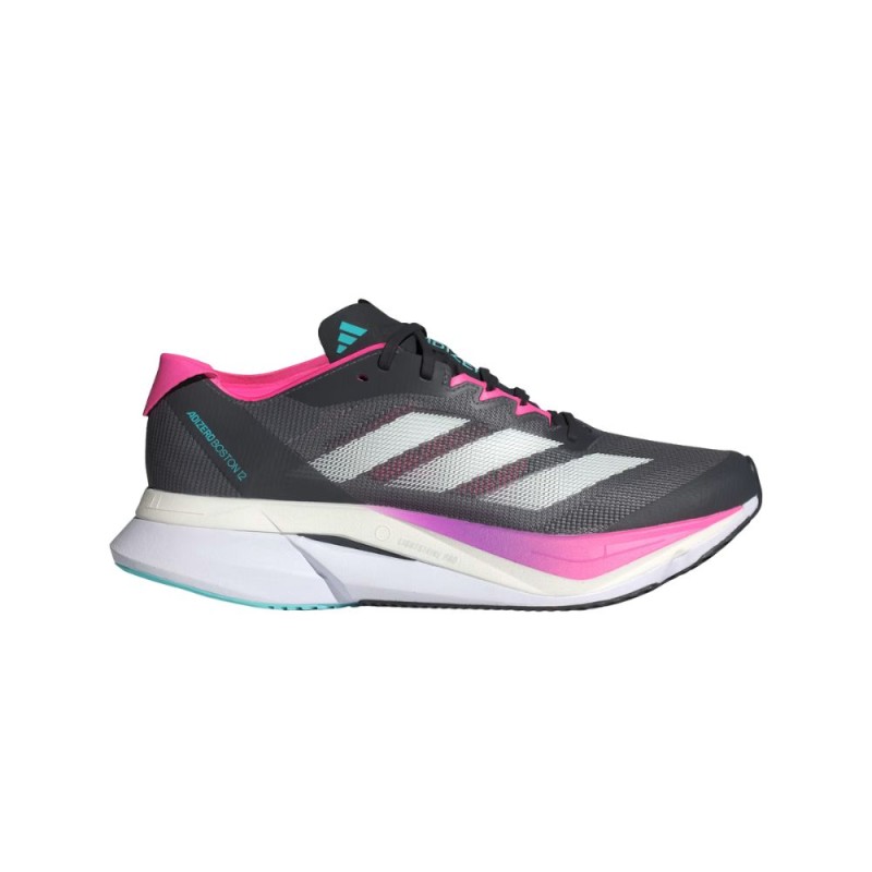 Zapatillas Adidas Adizero Boston 12 Mujer Grey Five/Crystal Jade/Lucid Pink